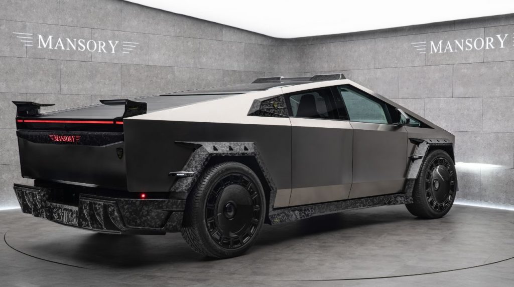 1740726530-mansory elongation tesla cybertruck design rear look carbon fiber design