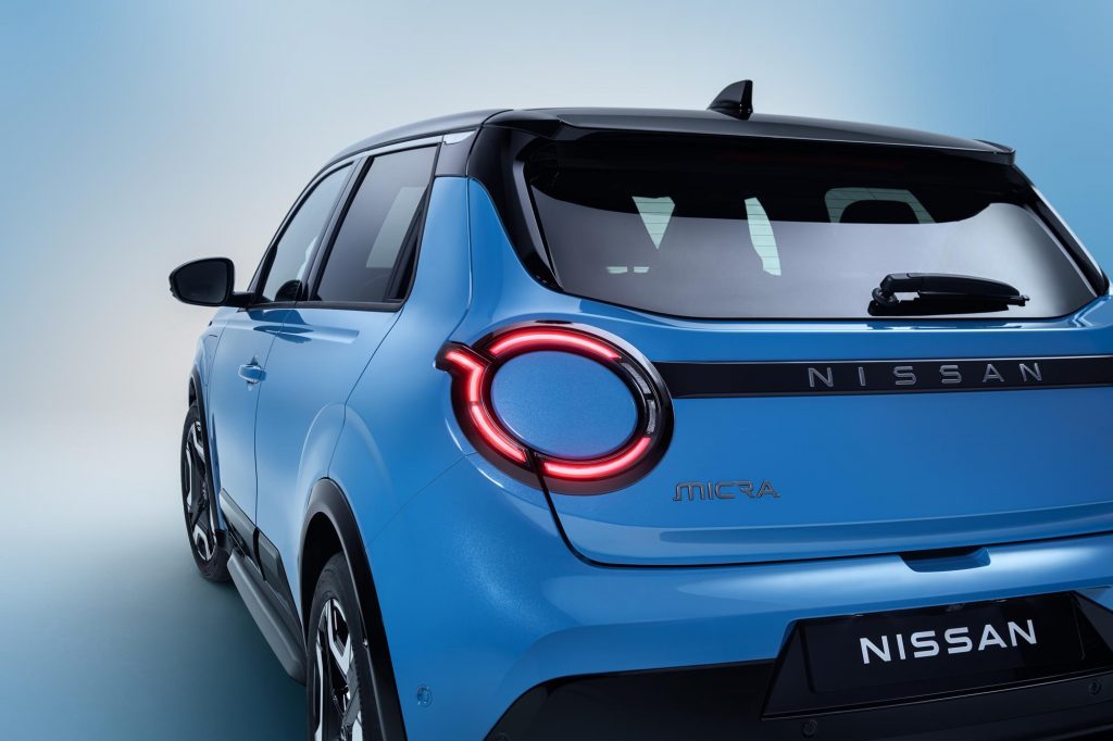 Nissan name plates, side doors and gelato scoop from rear to front
