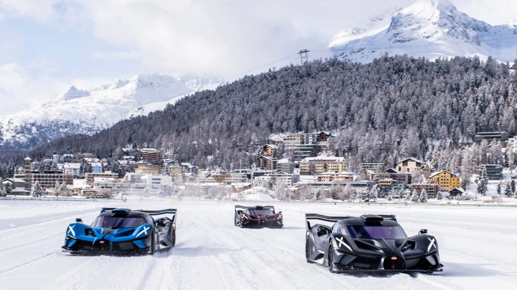 Trois Bugatti ultra rares ont transformé ce lac glacé en piste de drift