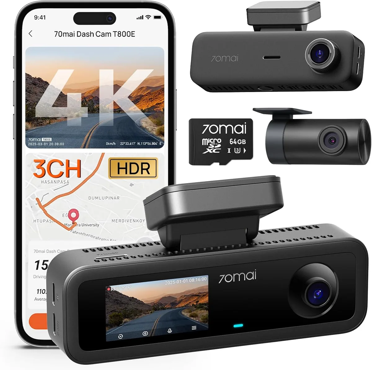 Les 5 meilleures caméras embarquées dashcams de 2026