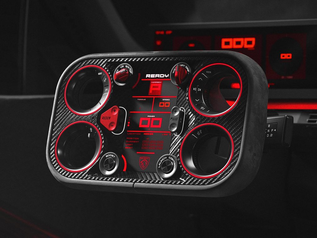 Le volant hypersquare de la Peugeot E-T16